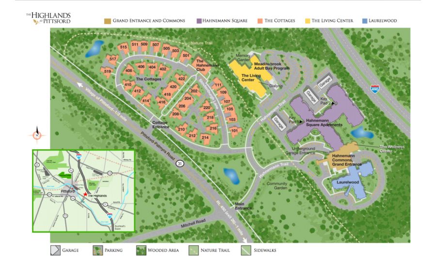 Highlands of Pittsford Campus Map