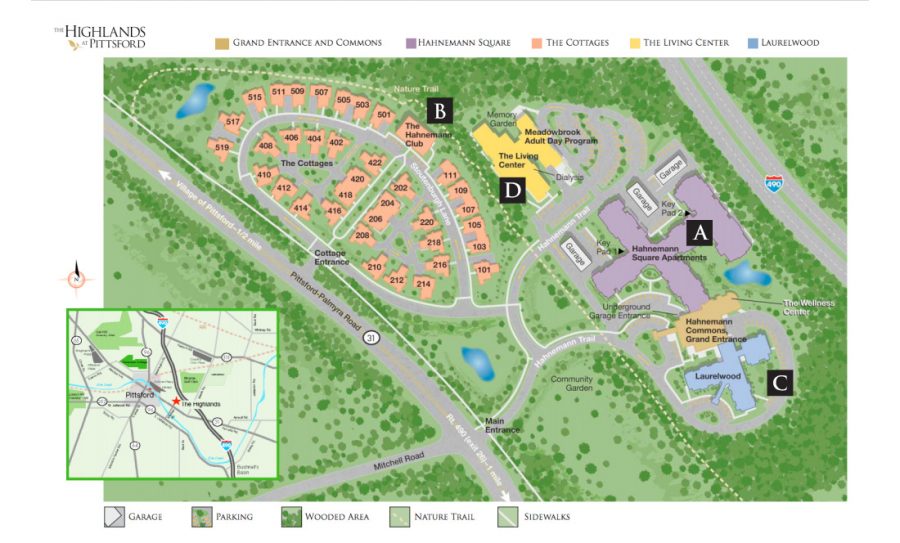 Highlands of Pittsford Campus Map