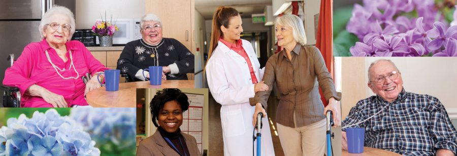 Montage of residents and staff at The Highlands