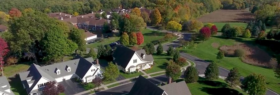 Aerial view of the Highlands living options